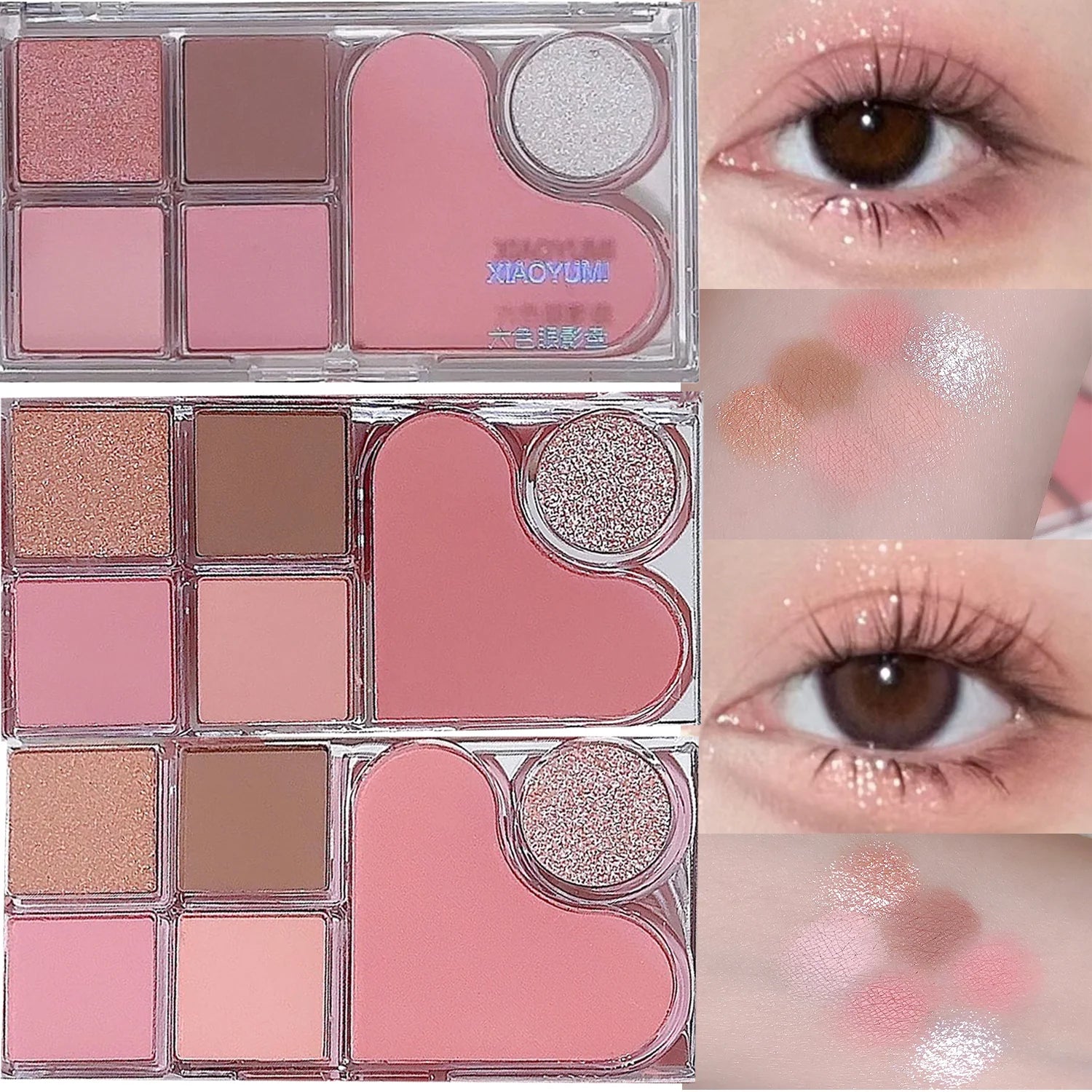 Six-color Eyeshadow Palette Soft Delicate Pearlescent Matte Earth-tone Qme