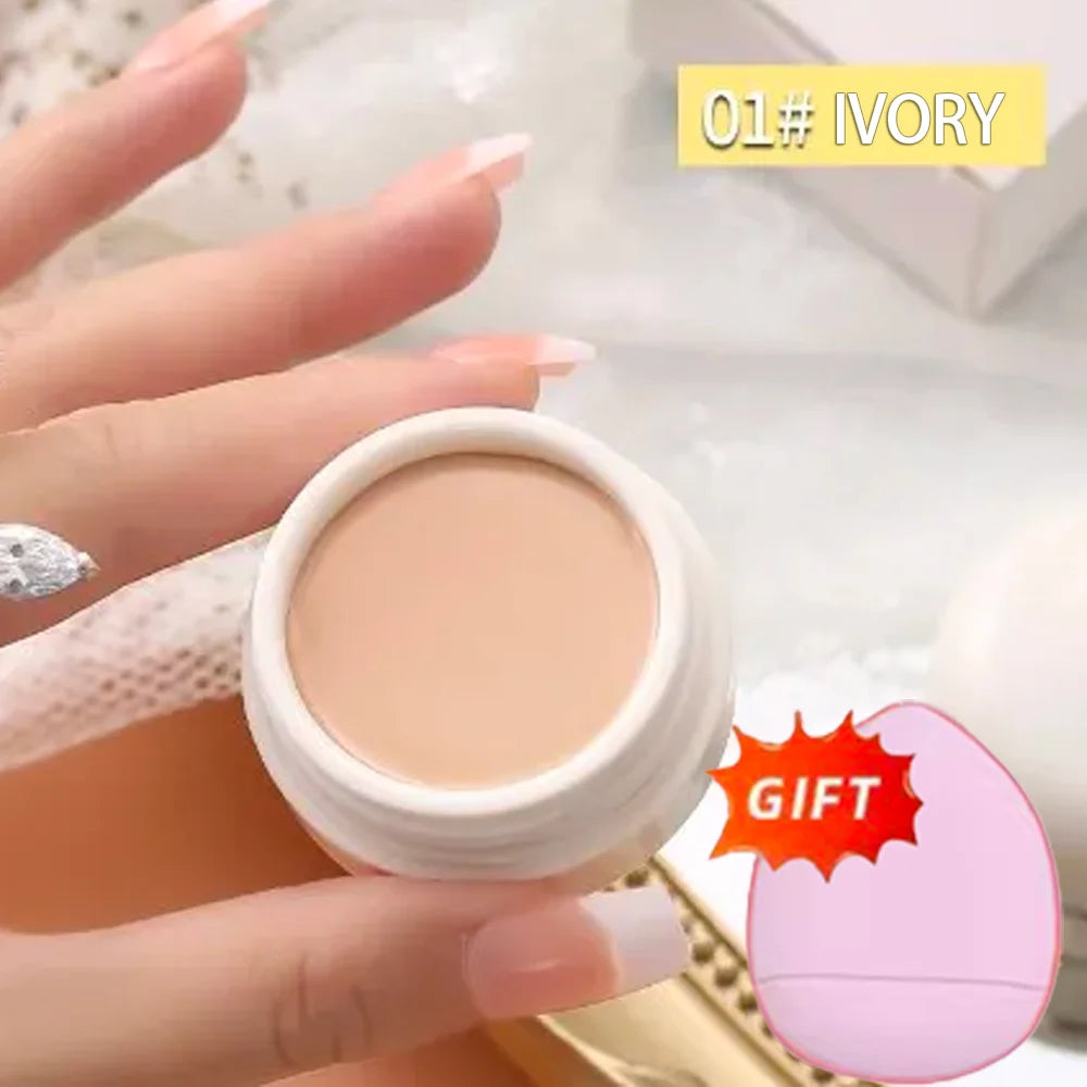 Buy 1 Get Full Coverage Concealer Cream Waterproof Long-lasting Qme ivory