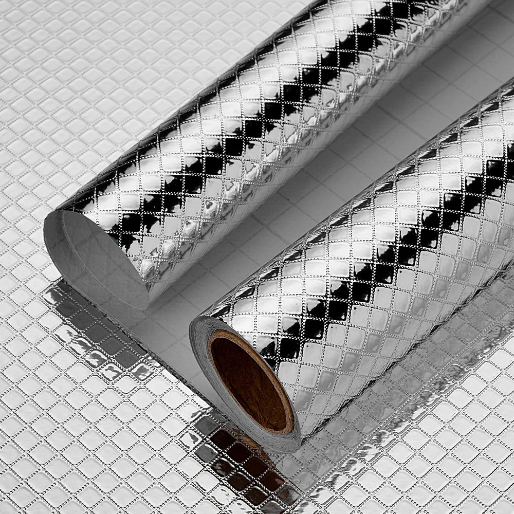 Metal Texture Waterproof and Oil-Proof 40cm Gold and Silver Contact Paper Kitchen Cabinet Countertop Self-Adhesive Sticker Qme 10 40cmX20m
