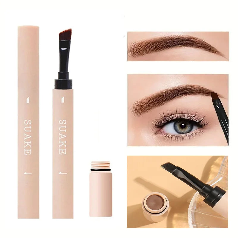 Double-ended Eyebrow Gel Waterproof Sweat-proof Smudge-proof Pencil Qme
