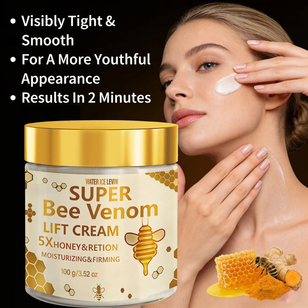 Super Bee Venom Lift Firming Face Cream, with Retinol & Hyaluronic Acid, Moisturizing Anti-Aging, Niacinamide Qme