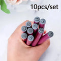 6 Professional Nail Art Stamping Pen DIY Design Templates Women Tools Qme 10PCS