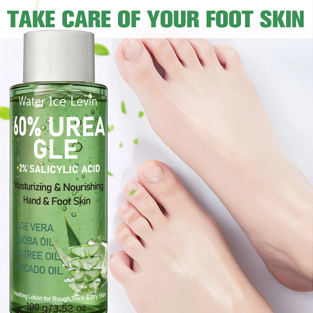 Urea Salicylic Acid Hand Foot Cream Aloe Jojoba Oil Infused Hydrating Soften Dry Cracked Rough Skin Daily Repair Gel 100g Qme
