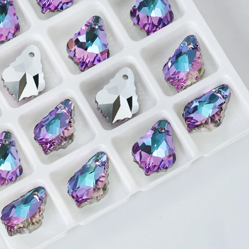 11x16mm Crystal 6090 Baroque Pendant Glass Austria Loose Beads Rhinestone Charms for Jewelry Making Necklace Earrings DIY 12Pcs Qme 001VB 11x16mm-12pcs