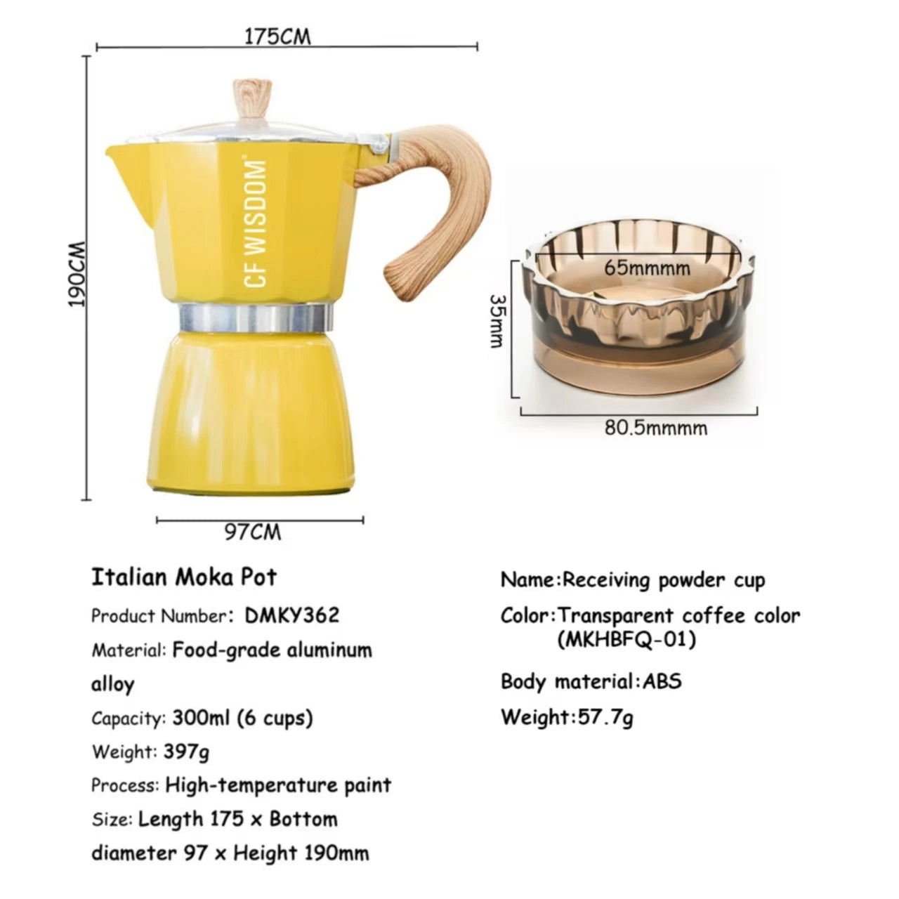 Espresso Maker Moka Pot Percolator Coffee Perfect Thanksgiving Qme DMKY362
