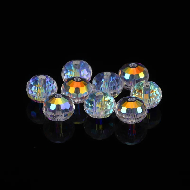 6mm 8mm 96 Austria Crystal Beads Faceted Round Loose Spacer Beads Rhinestone for Jewelry Making DIY Necklace Bracelet Earring Qme 3 8mm-50pcs