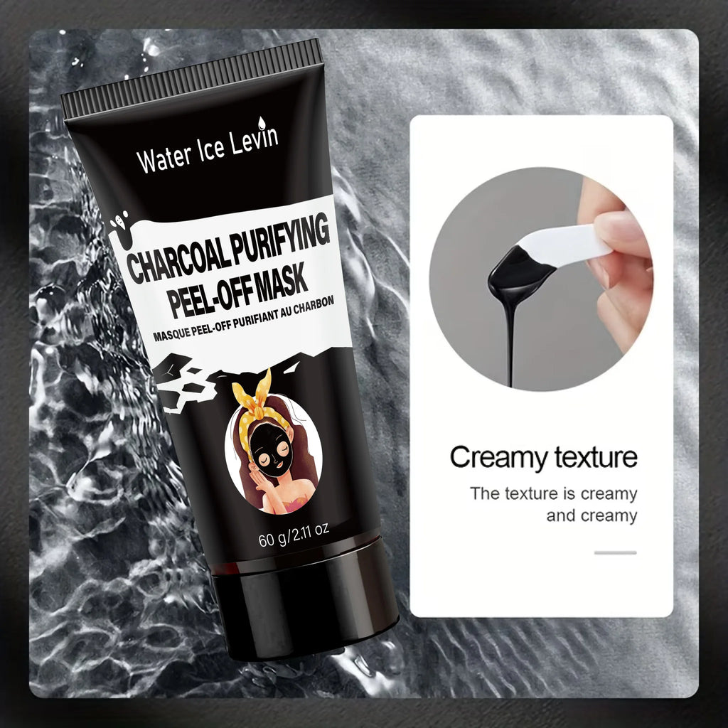 Charcoal Peel Off Facial Mask Rosemary Extract Biotin Keratin Deep Purify Pores Moisturizing Tighten Skin Care Mask 60g Qme