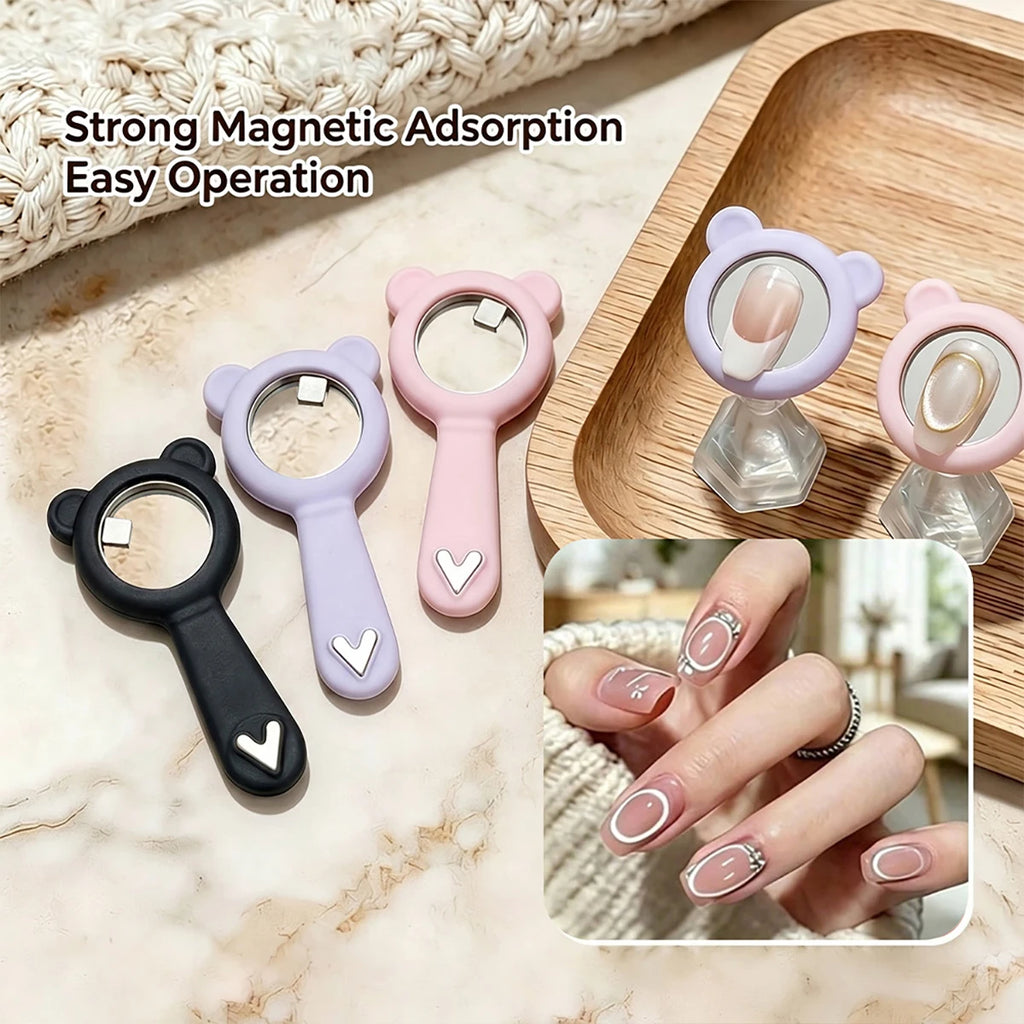 Double Headed Nail Enhancement Bear Magnetic Tool Suitable Gel Polish Qme