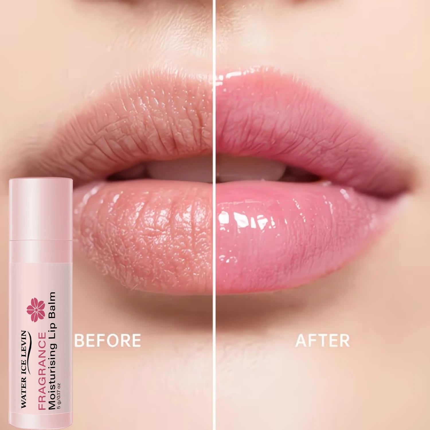 Water Ice Levin Sakura Fragrance Lip Balm Long Lasting Moisturizing Collagen Nourish Chapped Lips Qme