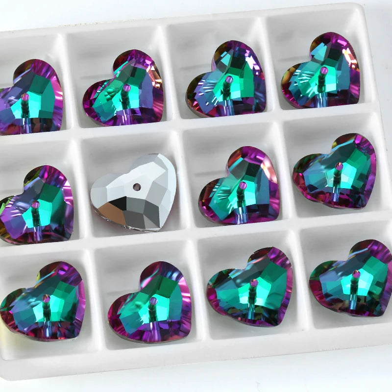 Austria Crystal Pendant Loose Rhinestone Beads Charms Glass Jewelry