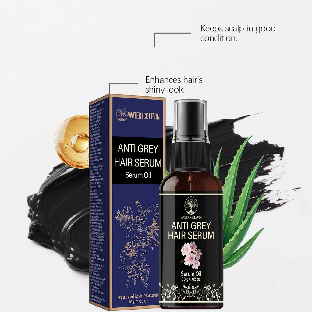 Water Ice Levin Natural Herbal Hair Care Serum Oil 30g Caffeine Collagen HA Nourish Scalp Smooth Dry Hair Root Care Essence Qme