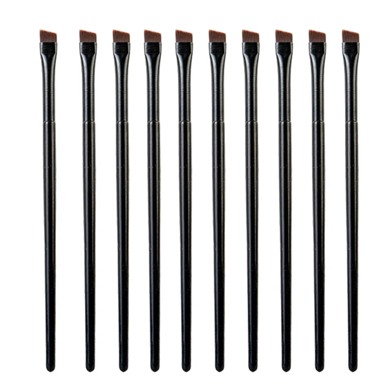 Thin Eyeliner Makeup Brush Set Fine Liner Brushes Professional Angled A101 Eyebrow Brush High Quality Brow Contour Makeup Tool Qme 10pcs A102