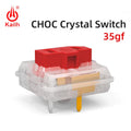 Kailh Choc Red Crystal Switch low profile Switch Chocolate Mechanical Keyboard Switch RGB SMD Red stem linear hand feeling Qme 70pcs
