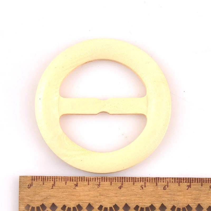 Wooden Round Ring Belt Buckle For Clothes Bag Accessories Apparel Garment Ornament Handmade DIY Accessories Windcoat Decor m2591 Qme