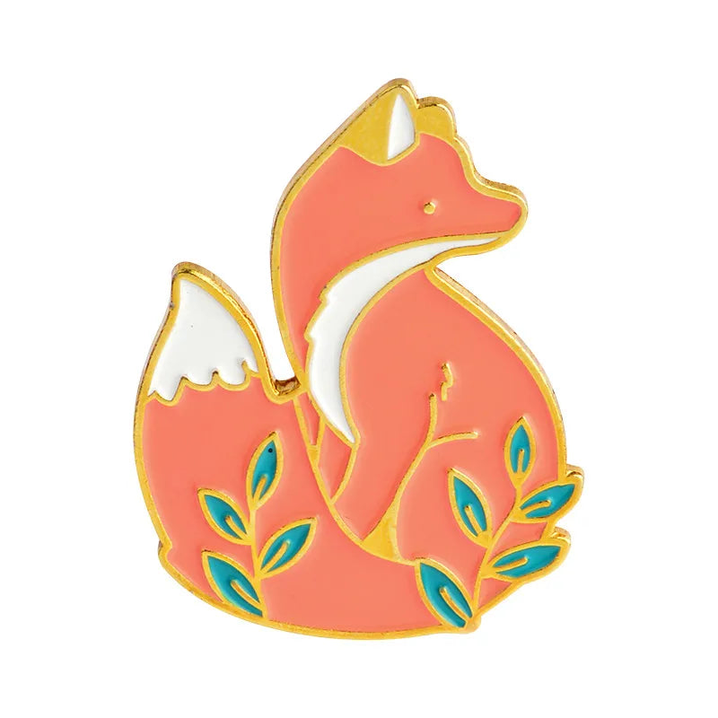 Cartoon Fox Series Enamel Pins Custom Mini Animal Brooches for Kids Friends Shirt Lapel Pin Little Fox Badges Jewelry Wholesale Qme Style 1