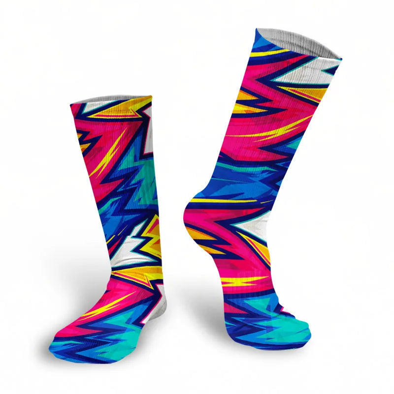 3D Graffiti Women Socks Street Cotton Art Creative Fashion Classic Qme
