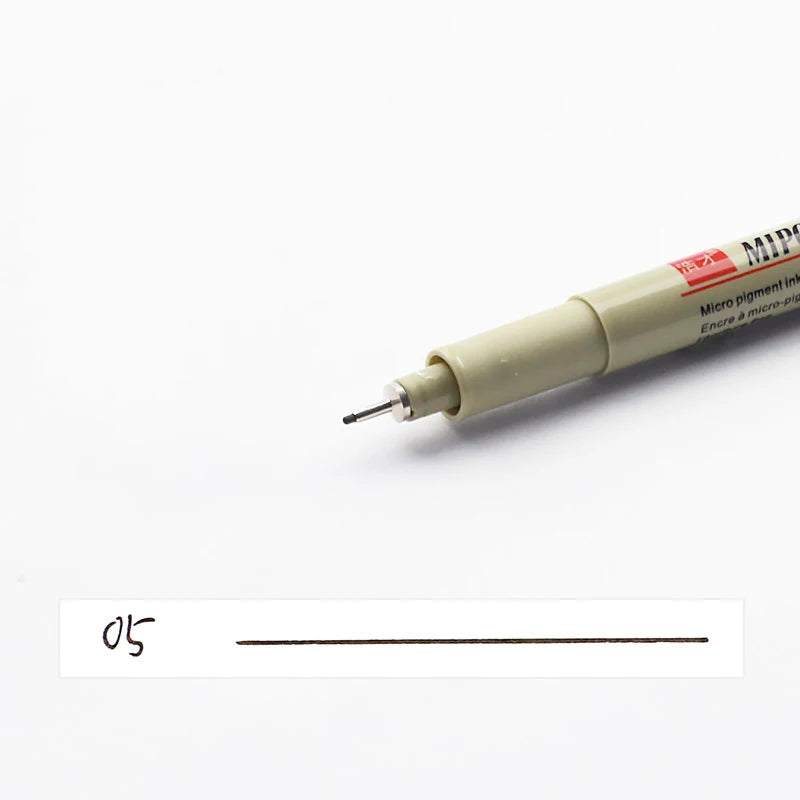1/2/3pcs Pigma Micron Pen 003 005 01 02 03 04 05 08 1.0 2 3 Brush Art Sketch Marker Pen For Manga Soft Fineliner Drawing Qme 05