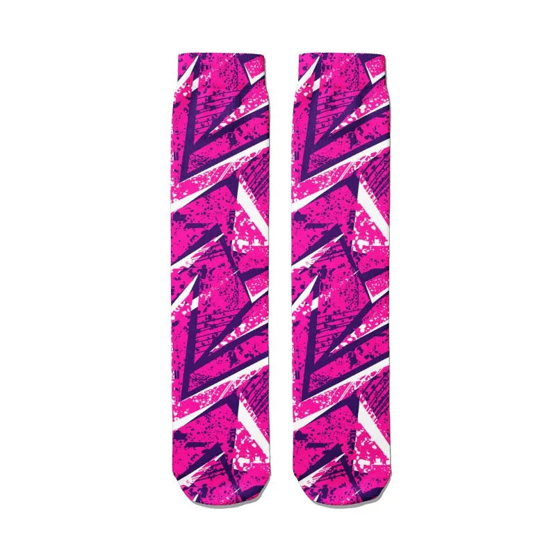 3D Graffiti Women Socks Street Cotton Art Creative Fashion Classic Qme style9 One Size China Mainland
