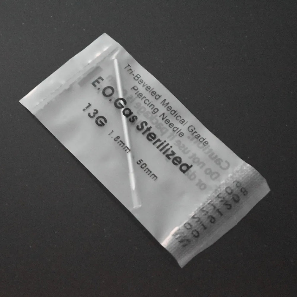 100PCS Sterilized Body Piercing Needle Tri-Beveled Medical Grade Surgical Steel 12G 13G 14G 15G 16G 18G 20G Supply Qme