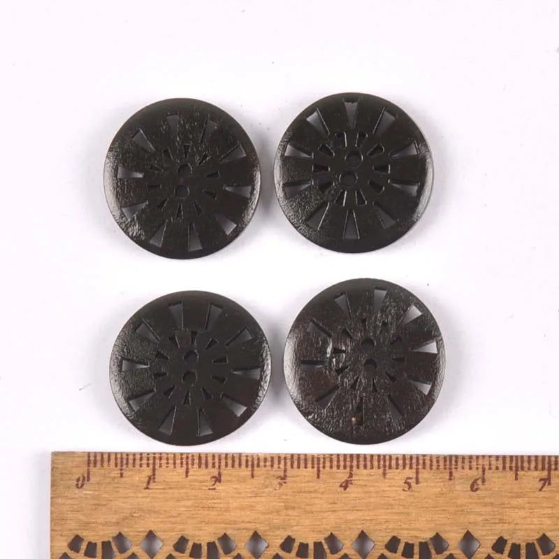 20pcs Mix Retro Color Wood Buttons Sewing Apparel Accessories Wooden Ornament for DIY Scrapbooking Craft Button Decoration m2212 Qme 7