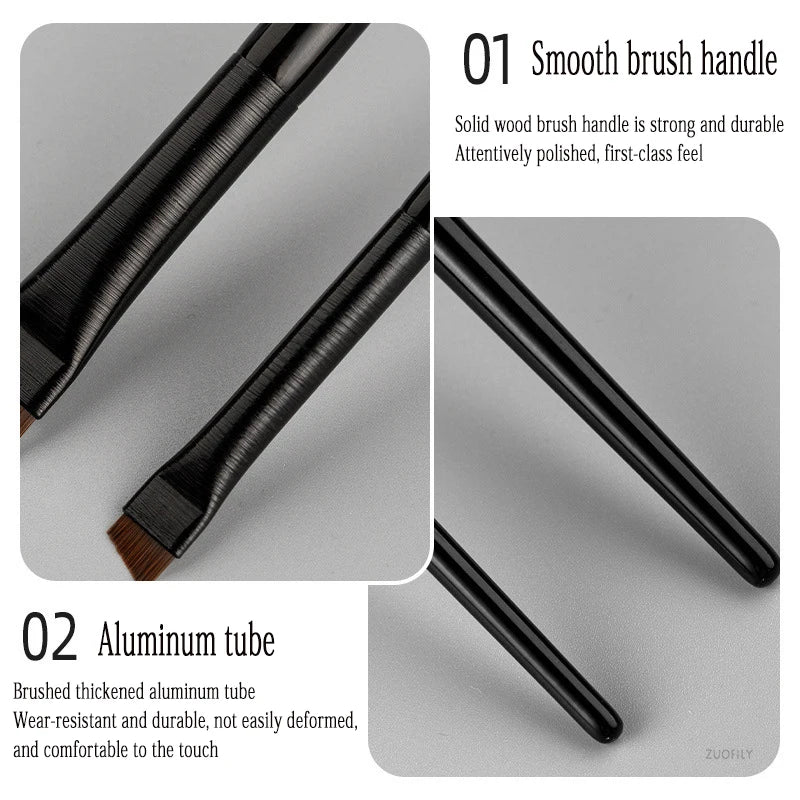 Thin Eyeliner Makeup Brush Set Fine Liner Brushes Professional Angled A101 Eyebrow Brush High Quality Brow Contour Makeup Tool Qme