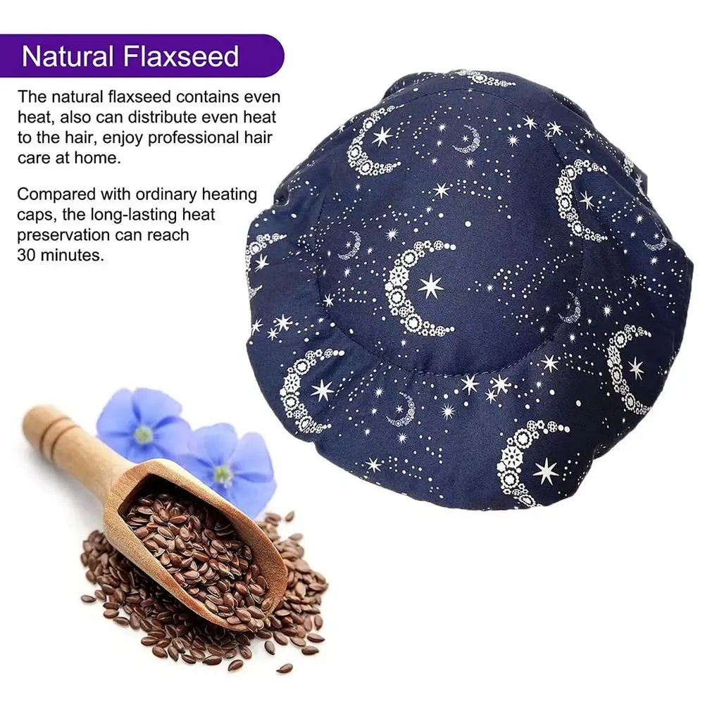 Flaxseed Baked Oil Microwavable Heating Cap Steaming Hair Styling Hair Care Deep Conditioning Thermal Heating Nursing Cap Qme