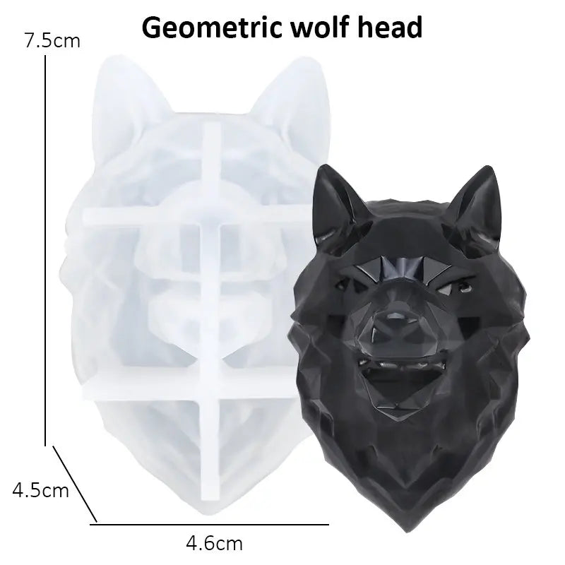 Stereoscopic Animal Resin Molds Silicone Bear Casting Molds Epoxy Resin Mold for Keychains DIY Handmade Resin Jewelry Supplies Qme Wolf