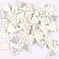 50pcs 22mm White snowflake Wood Slices Decoration DIY Crafts For Scrapbooking Home Decoration Wooden Ornaments m2160 Qme Christmas tree