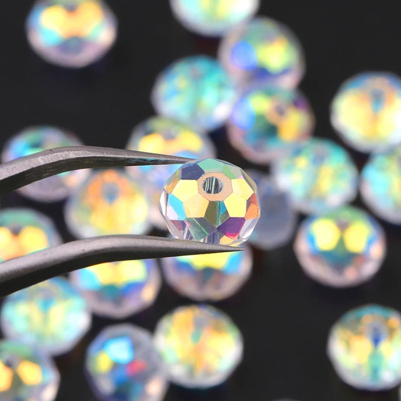 AAA quality 4/6/8mm shiny faceted Austria crystal beads glass beads loose Spacer beads for bracelet necklace earring making DIY Qme