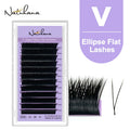 NATUHANA Mink Lasher V Shaped Ellipse Flat Split Tips Eyelash Qme C 0.20mm 8mm