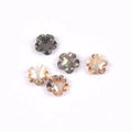 5Pcs Flower Shape Texture Curved Natural Mother Of Pearl Shell Beads For Jewelry Making Earring Diy Craft Accessories 8mm tr0379 Qme grey