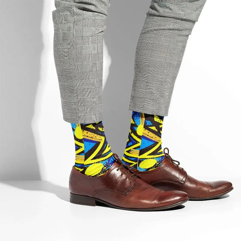 3D Graffiti Women Socks Street Cotton Art Creative Fashion Classic Qme