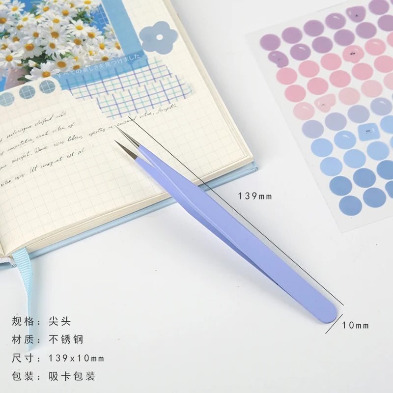 1pc/pack Kawaii Cute Macarons Creative Stationery Tool Tweezers for Scrapbooking Journals Utility Knife Kawaii Stationery Qme 3