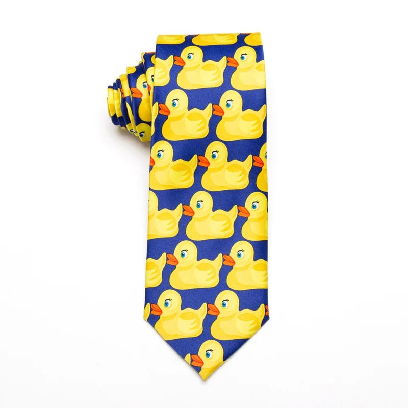 Mens Yellow Rubber Duck Tie Fashion Necktie TV Show How I Met Mother Qme