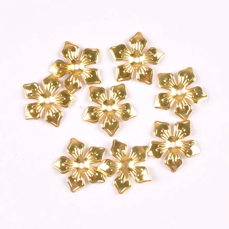 20mm Mix Gold/Silver/bronze Flowers Connectors Metal Crafts Wraps Filigree For Scrapbook DIY Home Decor Embellishments Yk0762-3 Qme