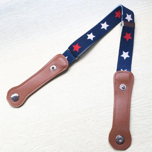 Kids Buckle-free Elastic Belt Waist No Buckle Stretch Belts Toddlers Qme W-15 40-65cm