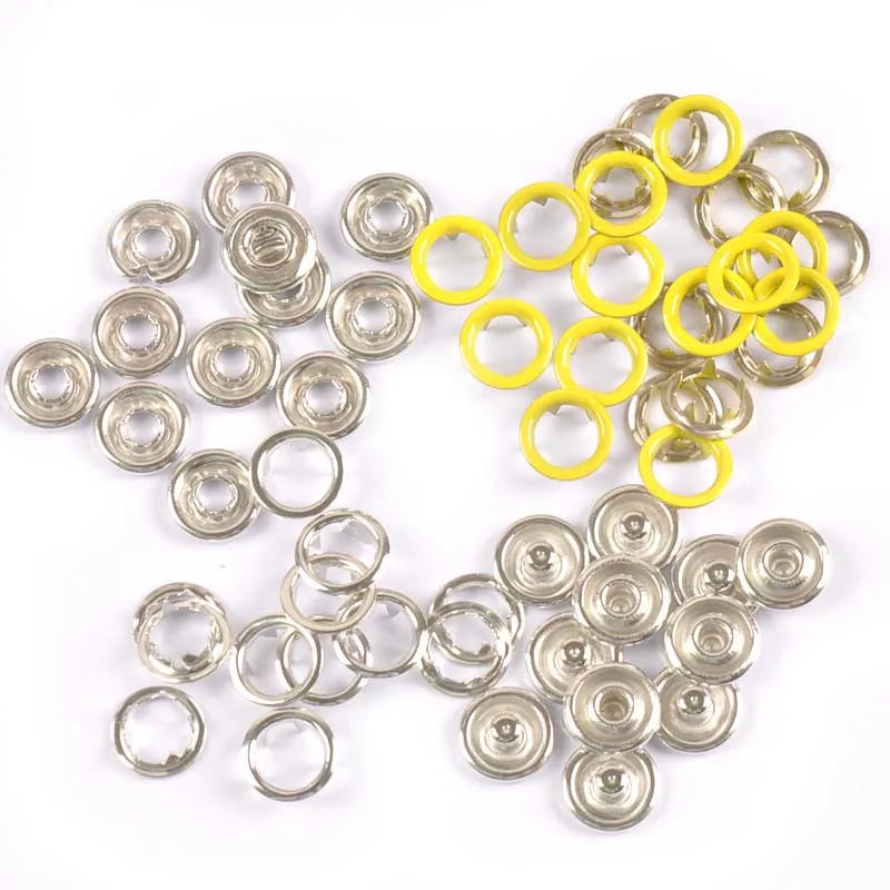 9.5mm 18color Metal Prong Snap Buttons For Clothes Baby Romper Buckle Snap Fasteners Press Studs Poppers 20sets(4pcs 1set) c2230 Qme 10