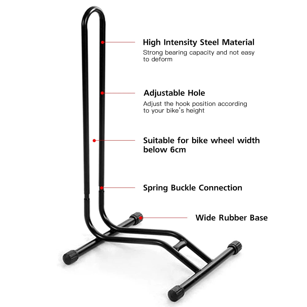 3-in-1 Bicycle Floor Parking Rack Stand For Mountain Road Bike Indoor Garage Storage Bike Repair Stand Maintenance Holder Qme