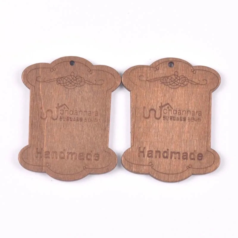 5Pcs/lot Flower Pattern Brown Wooden Bobbin Spools Cord Wire Sewing For Thread String Ribbons Reel Flat Spool Home Decor 68*53mm Qme 4