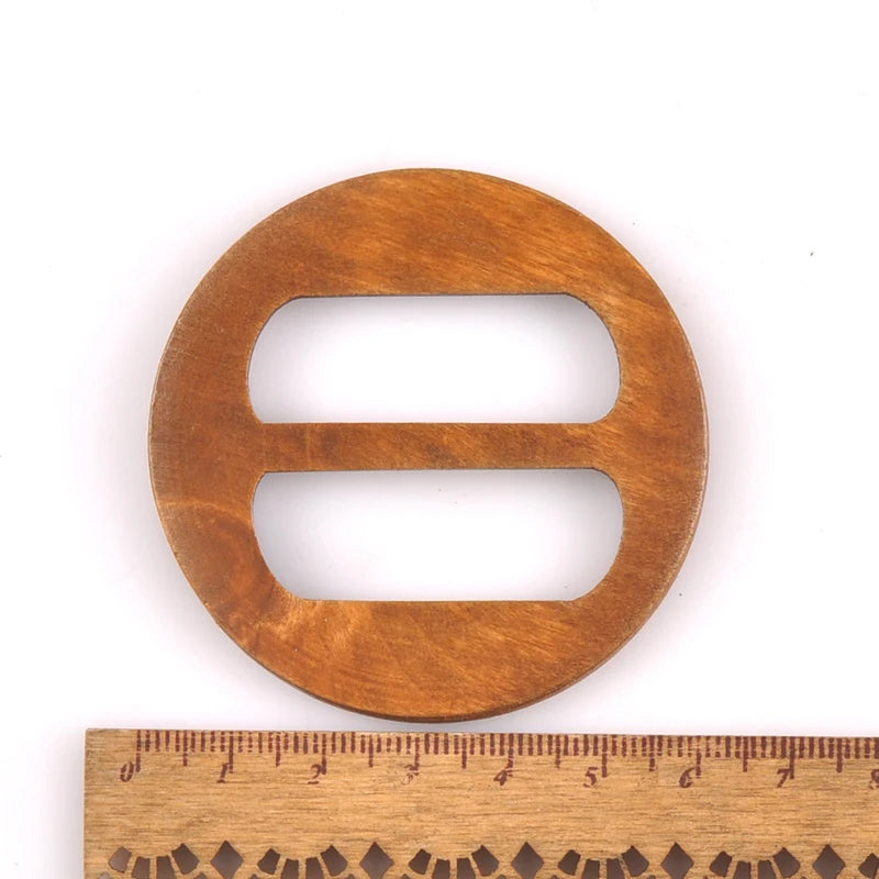 Wooden Round Ring Belt Buckle For Clothes Bag Accessories Apparel Garment Ornament Handmade DIY Accessories Windcoat Decor m2591 Qme
