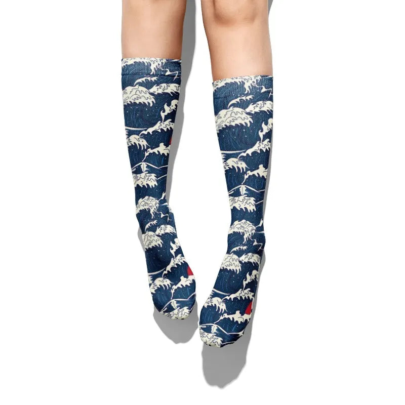 Anime Ninja Men's Women's Cloud Socks Elegant Design Cartoon Colorful Qme