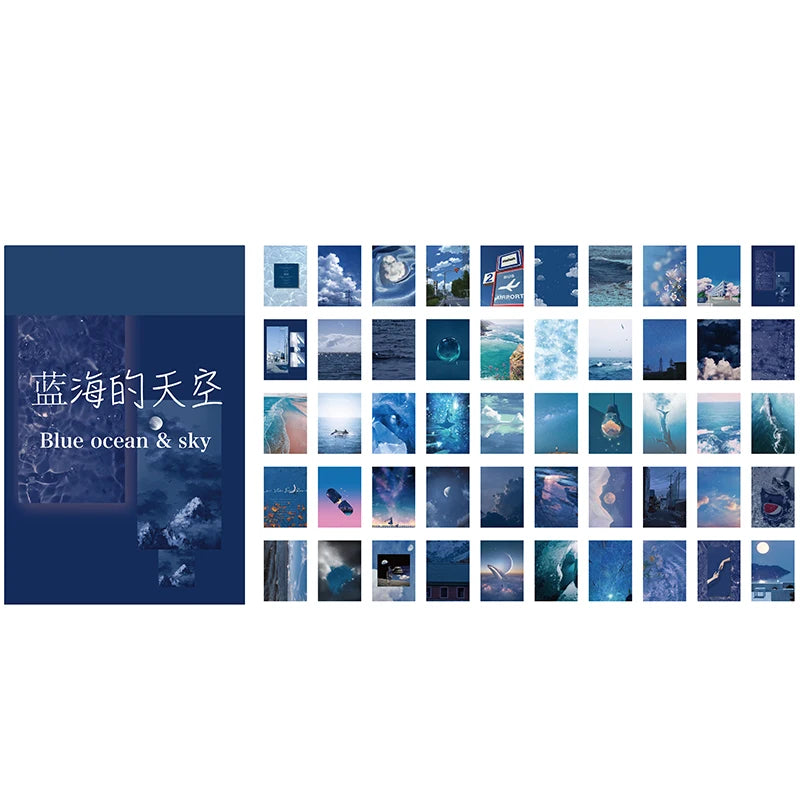 50 pcs Scrapbooking Stationery Stickers aesthetic INS Natural landscape Planner Diary Album collage material Sticker book Qme B
