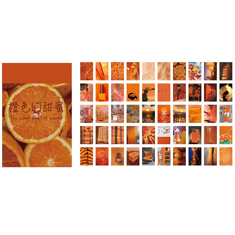 50 pcs Scrapbooking Stationery Stickers aesthetic INS Natural landscape Planner Diary Album collage material Sticker book Qme G