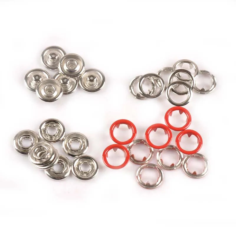 9.5mm 18color Metal Prong Snap Buttons For Clothes Baby Romper Buckle Snap Fasteners Press Studs Poppers 20sets(4pcs 1set) c2230 Qme 1