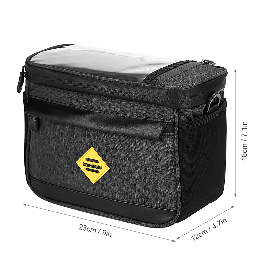 Cycle Insulated Bike Cooler Bag Water Resistant Bike Handlebar Bag Bike Basket Front Bag Pannier with Bike Phone Mount Qme