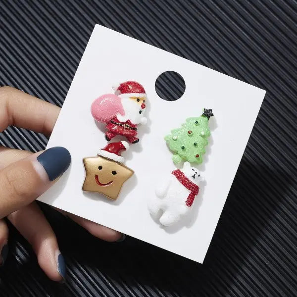 3pcs/set Merry Christmas Custom Brooches Christmas Socks Christmas Tree Elk Enamel Badge Brooch Women Fashion Party Jewelry Gift Qme style 8