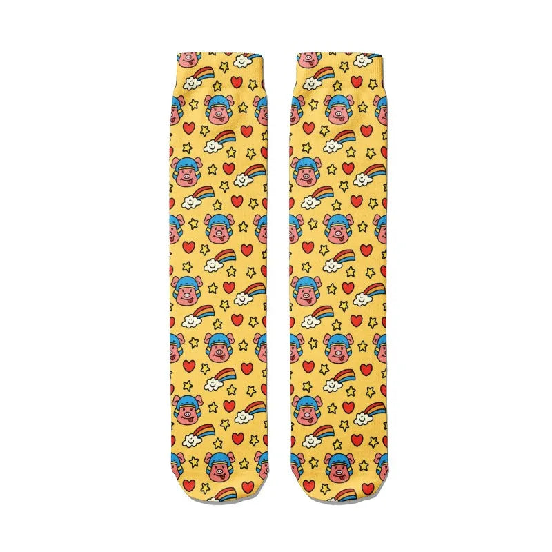 Mens Sock Fashion Man Colorful Personality Anime Socks Men Casual Qme style9 One Size