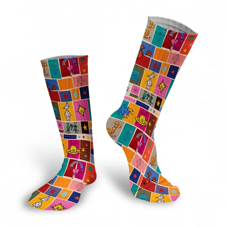 Cute Anime Cartoon Adventure Socks Yellow Street Role Playing Comics Qme