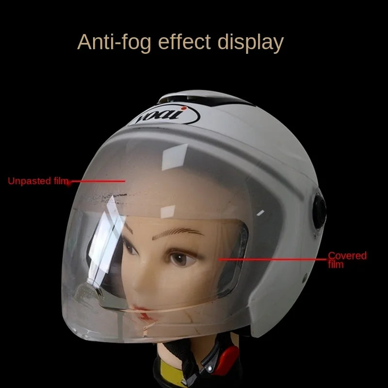 Universal Anti-fog Patch Visor Lens for Motorcycle Full Open Face Helmet Lens Anti-fog Film Moto Lens Antifog Film Qme