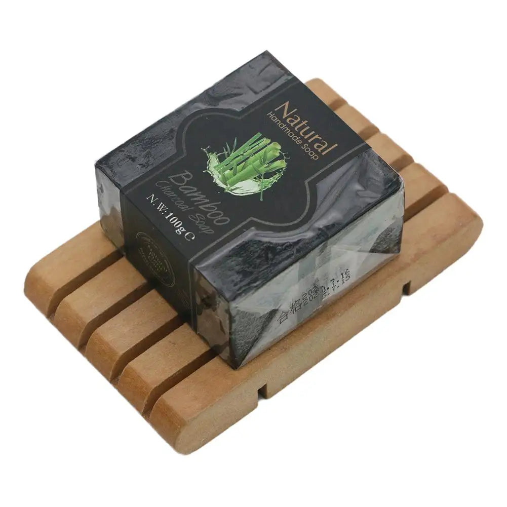 Natural Handmade Soap Bamboo Charcoal Oil Control Facial Cleaning Soap Chamomile Volcanic mud Hydrating Exfoliating Bath Soap Qme